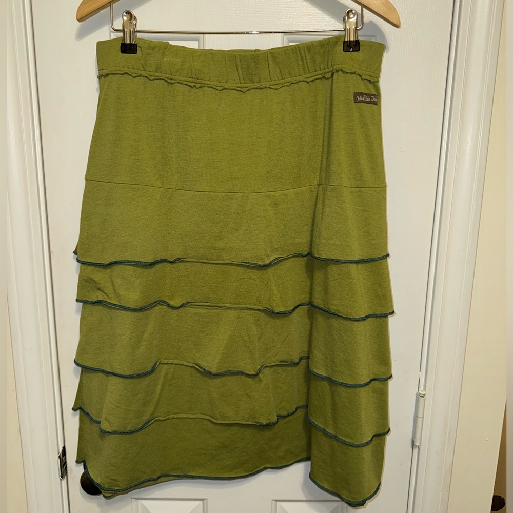 Matilda Jane Green Finn Skirt Adult L EUC